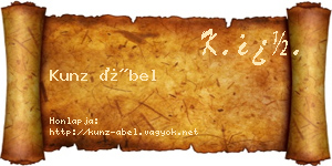 Kunz Ábel névjegykártya